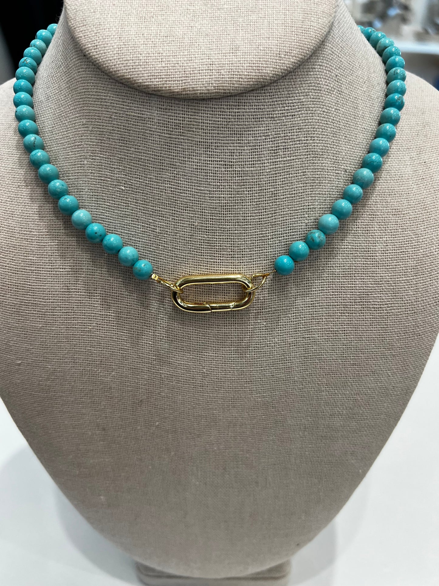 The Carabiner Turquoise Necklace