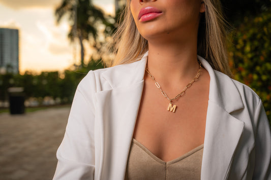 Initial Paperclip Necklace