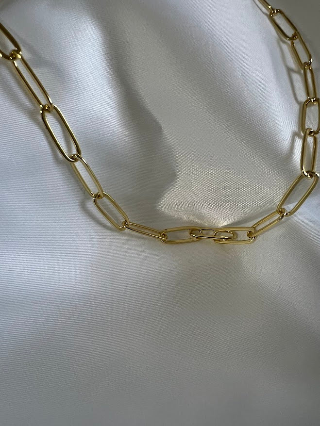Lariat Paperclip Chain Necklace