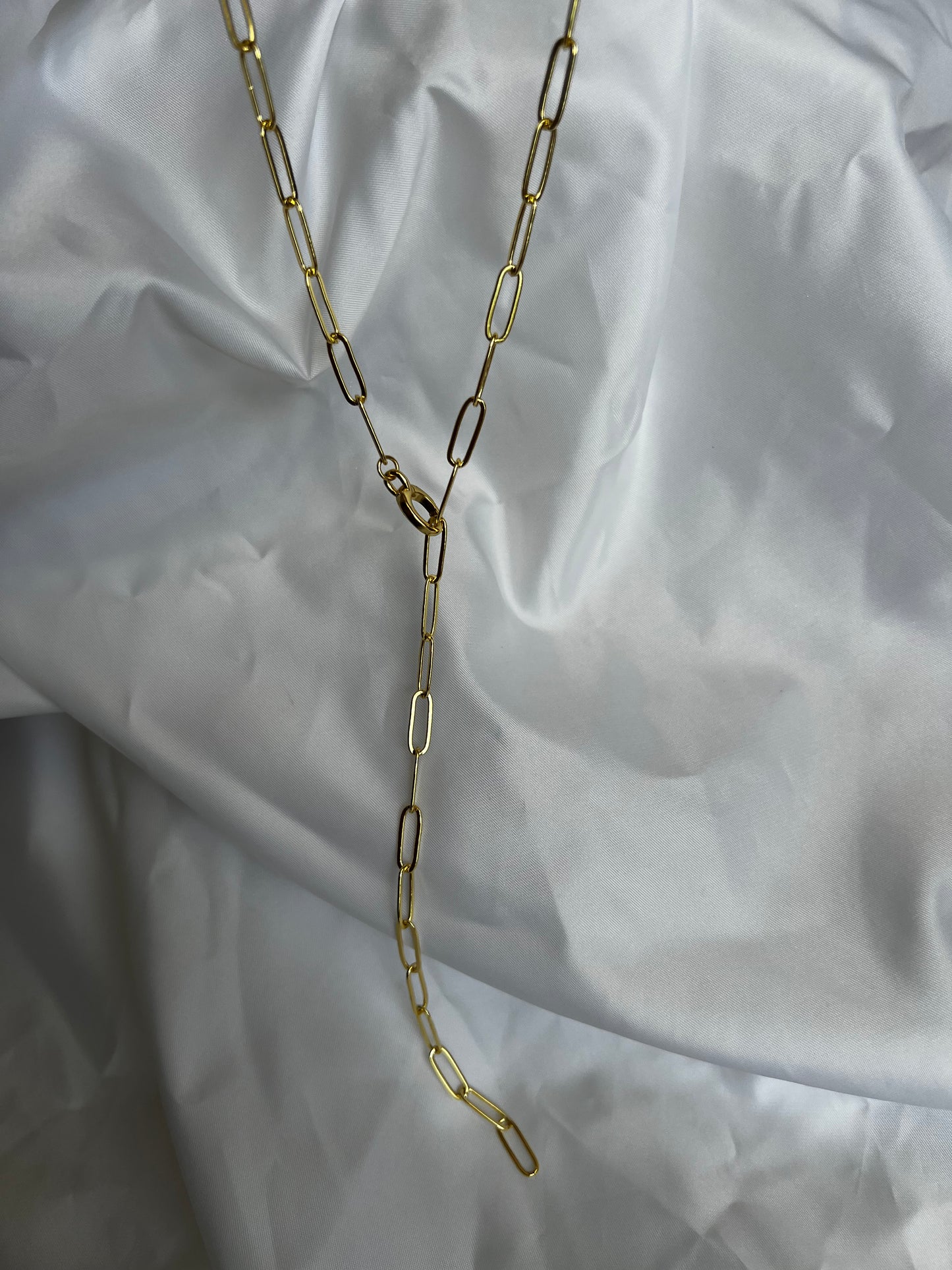 Lariat Paperclip Chain Necklace
