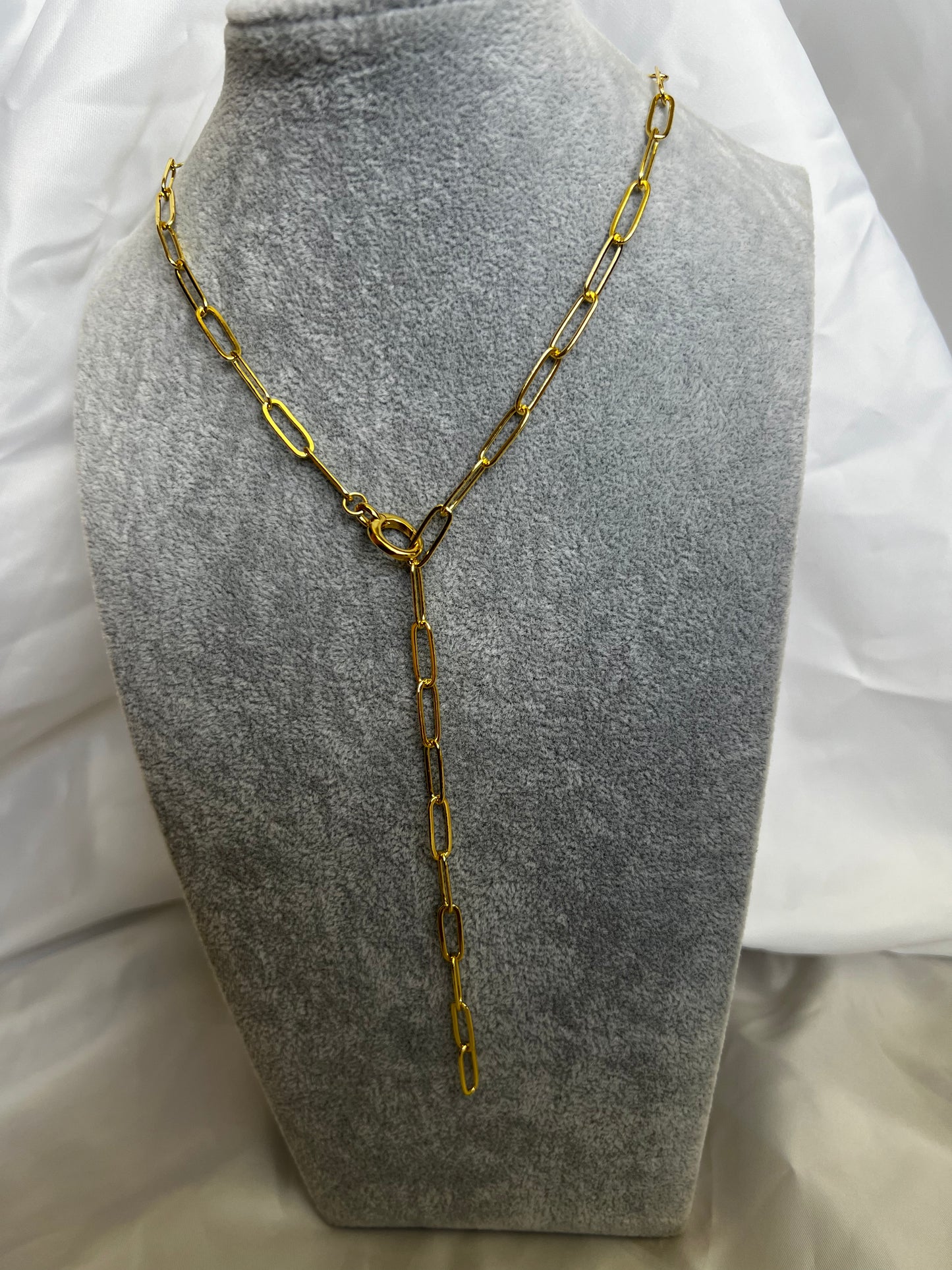 Lariat Paperclip Chain Necklace