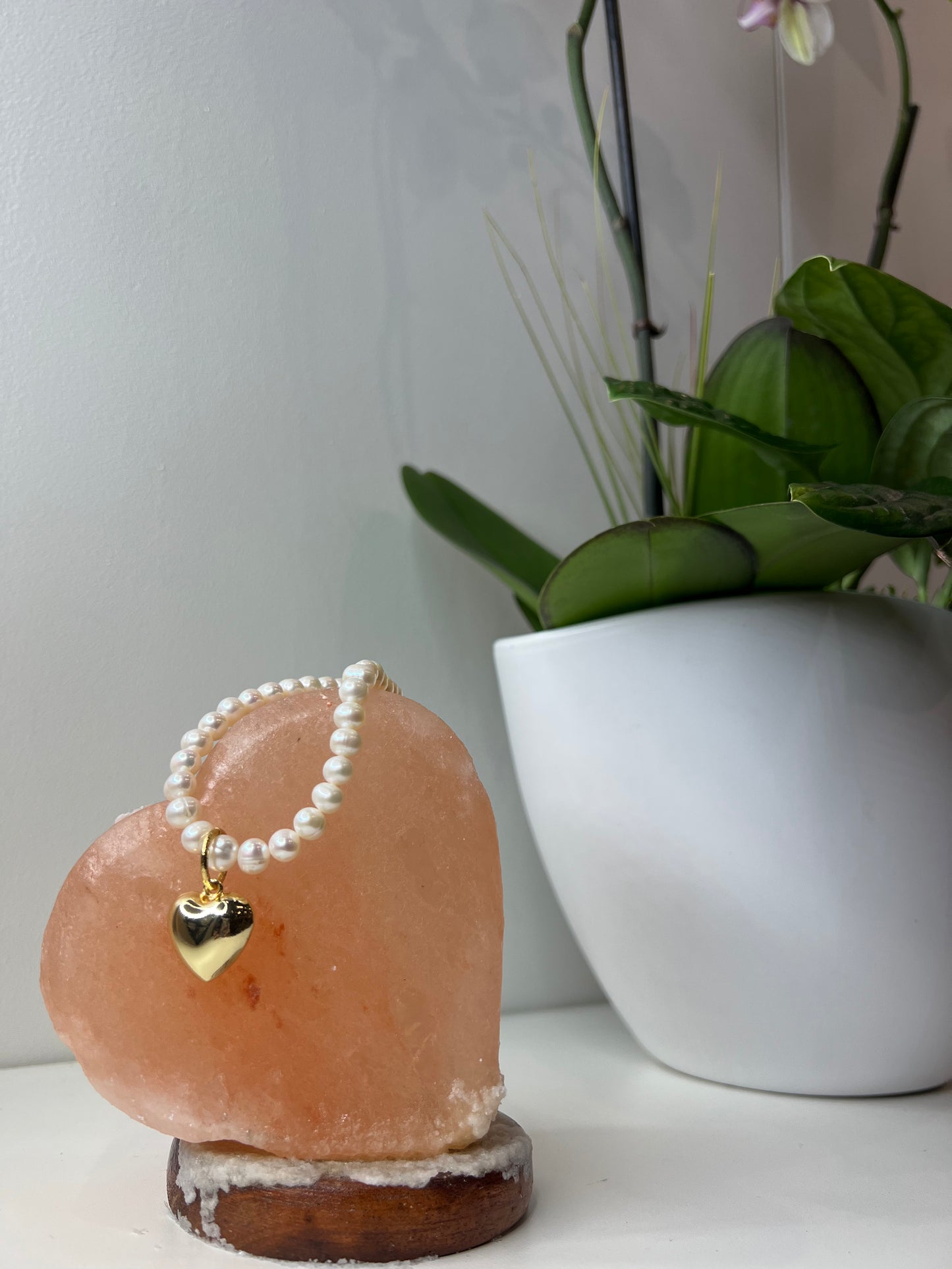 Blush Heart Pearls Necklace