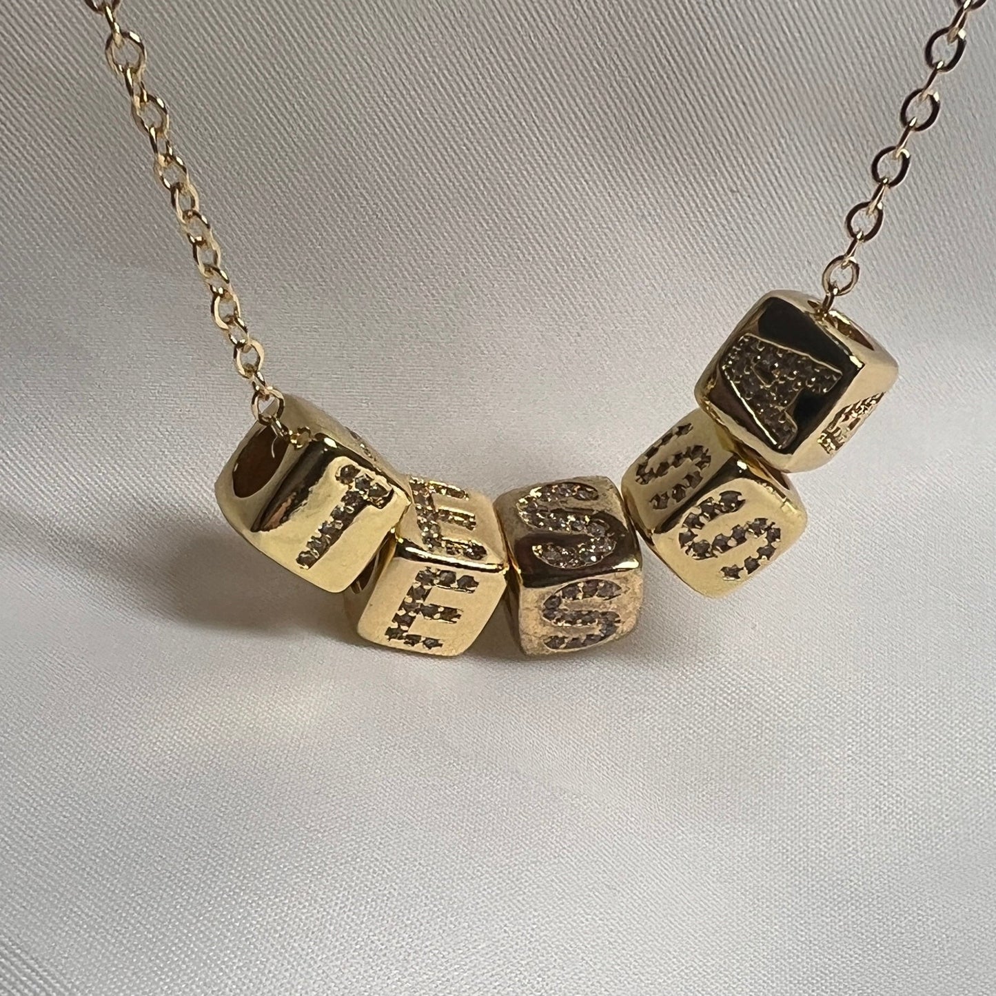 Letter Cube Necklace