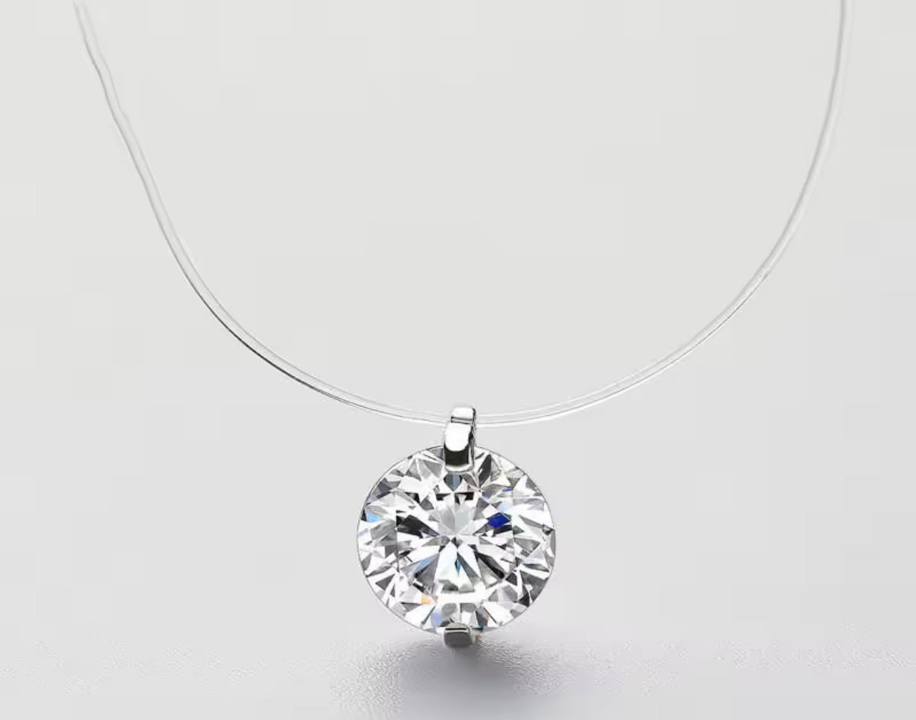 Zircon Pendant Choker Necklace