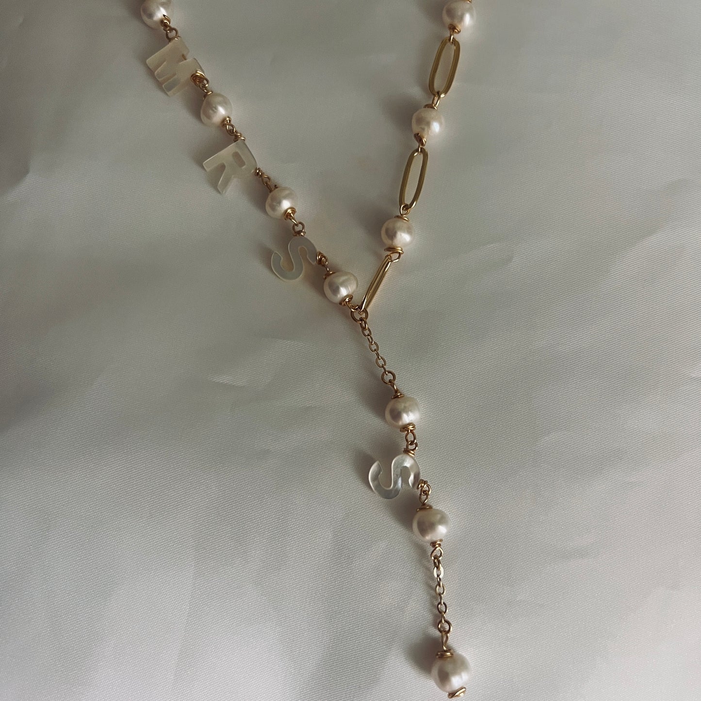 Lariat Bride to Be Necklace