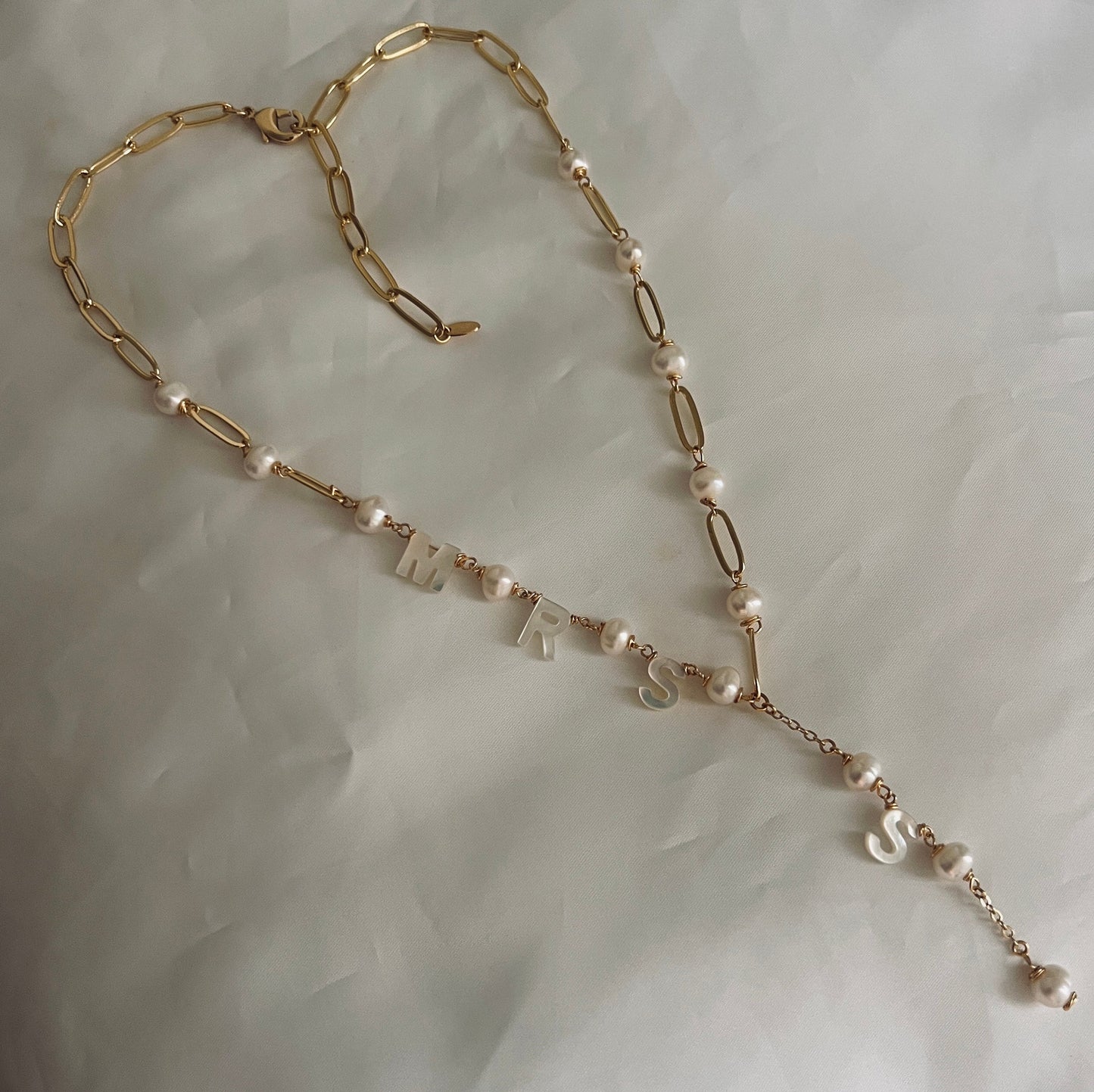 Lariat Bride to Be Necklace