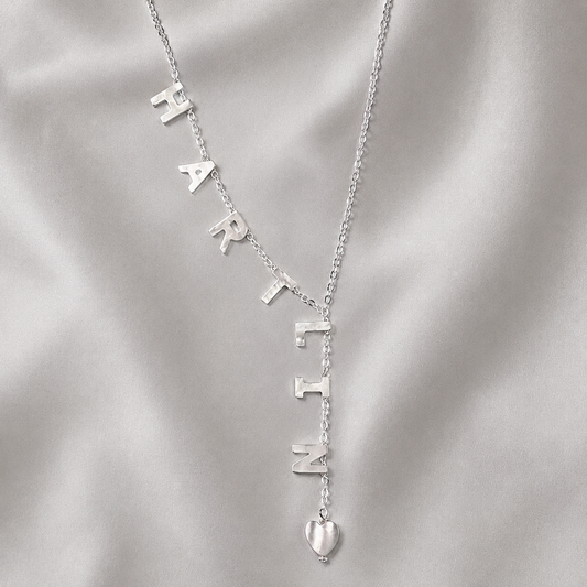Personalized Lariat Silver Name Necklace