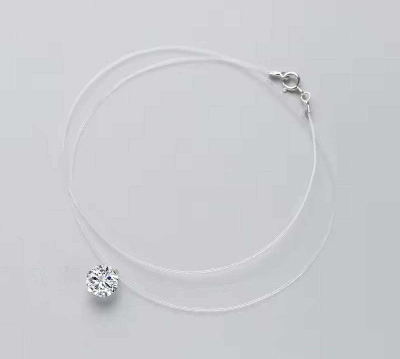 Zircon Pendant Choker Necklace