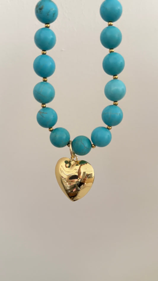 Love Turquoise Heart Necklace