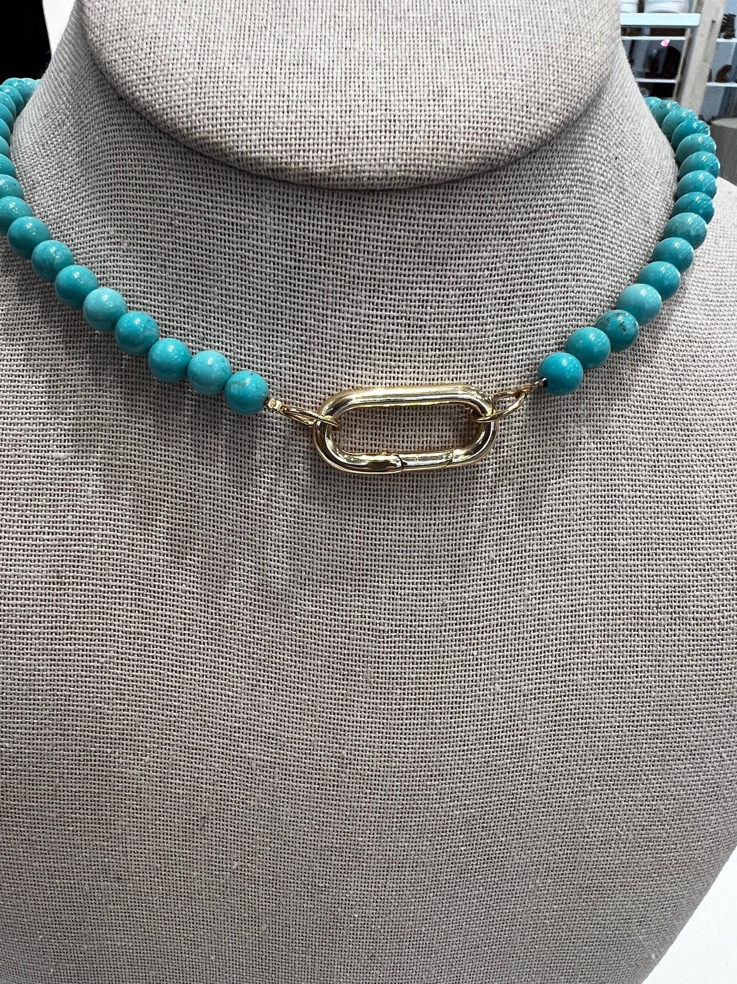 The Carabiner Turquoise Necklace