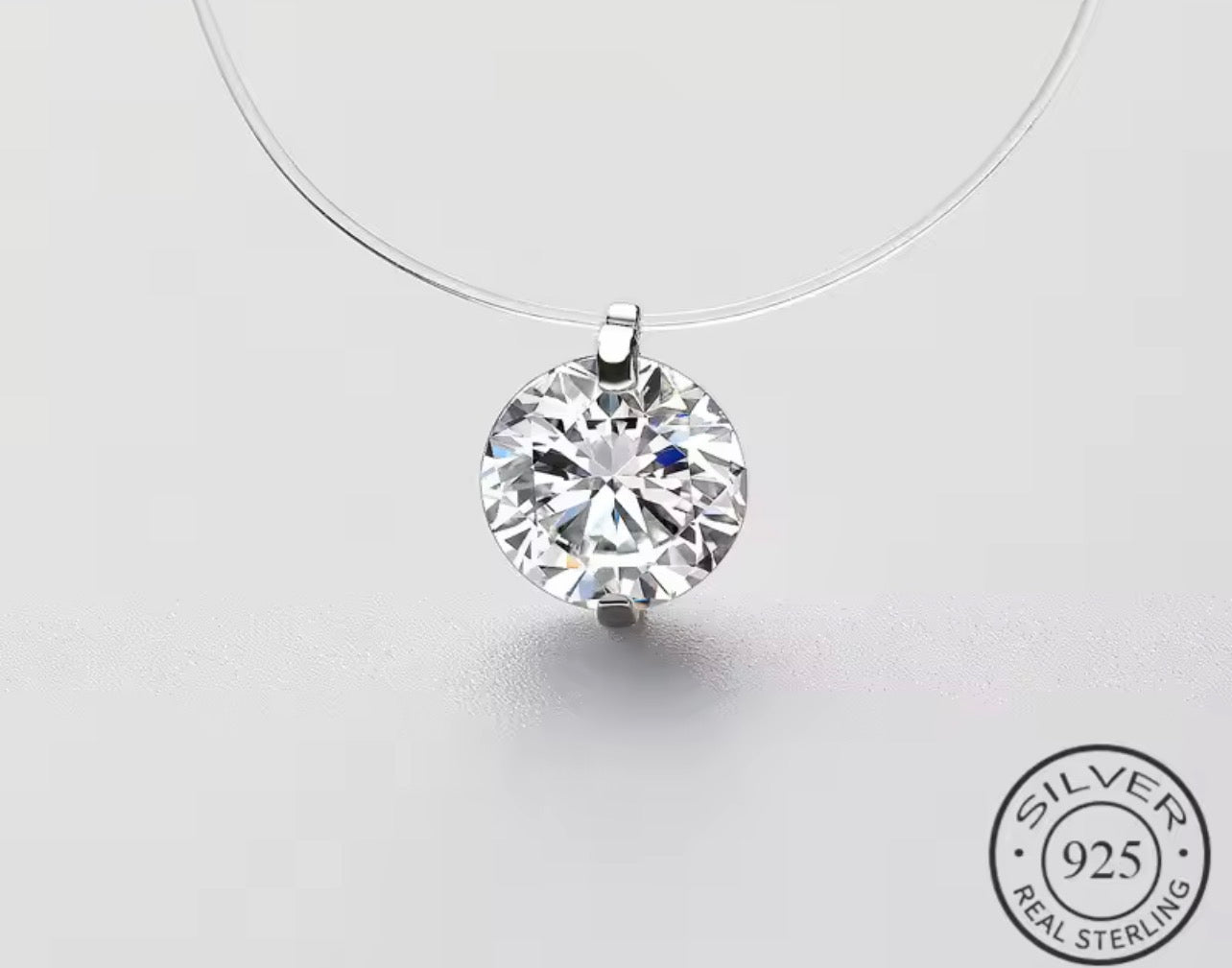 Zircon Pendant Choker Necklace