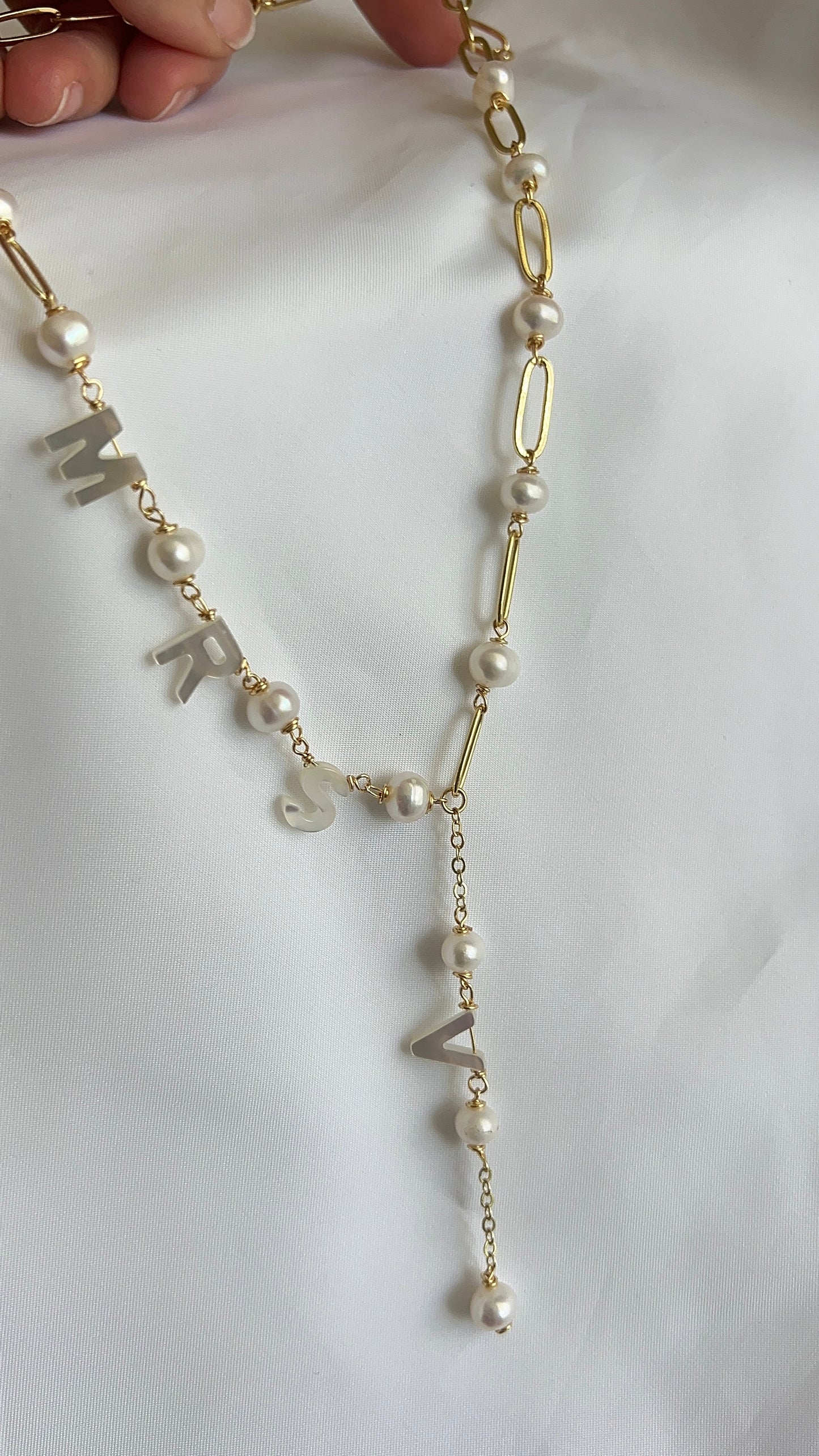 Lariat Bride to Be Necklace
