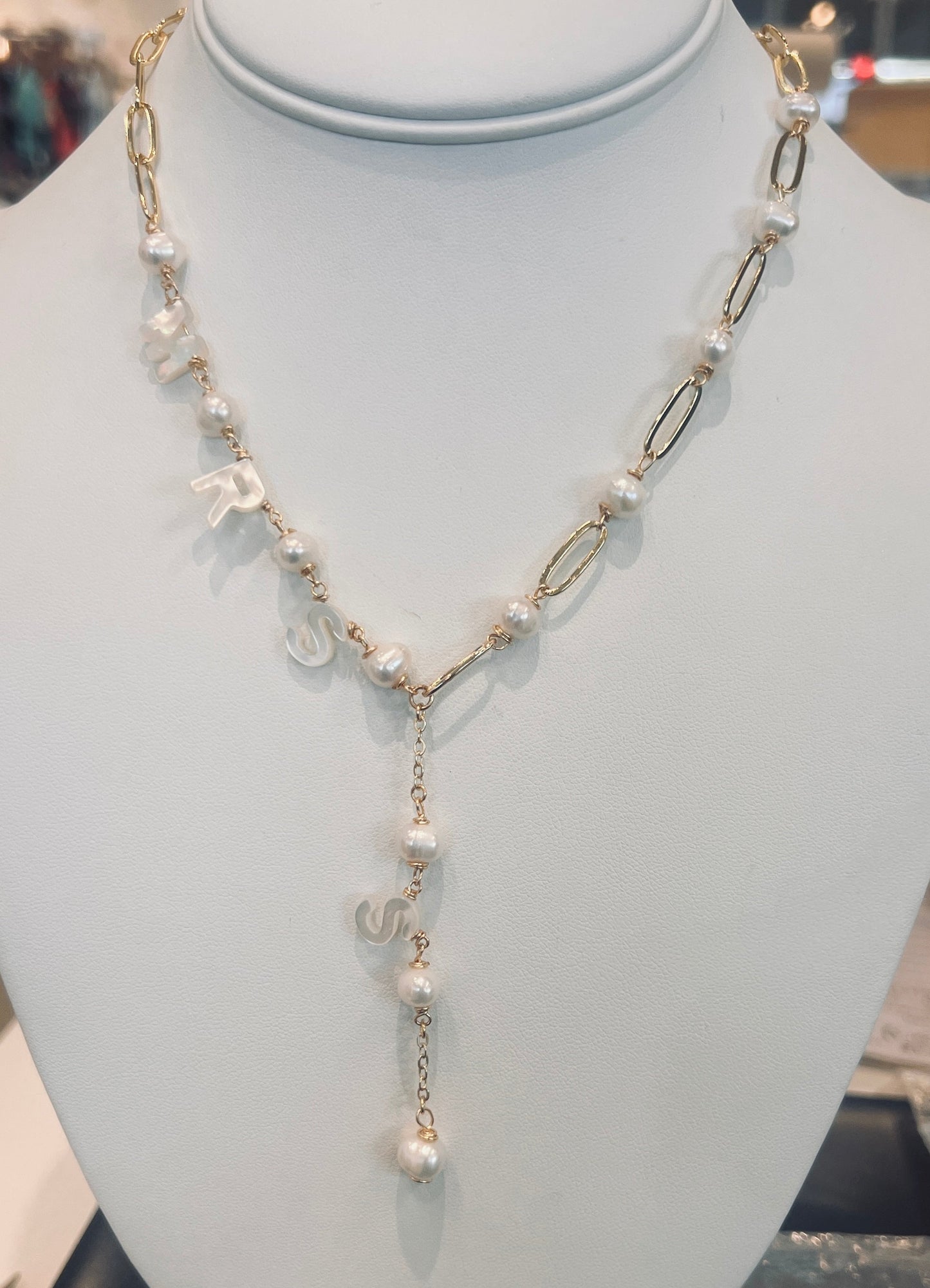 Lariat Bride to Be Necklace