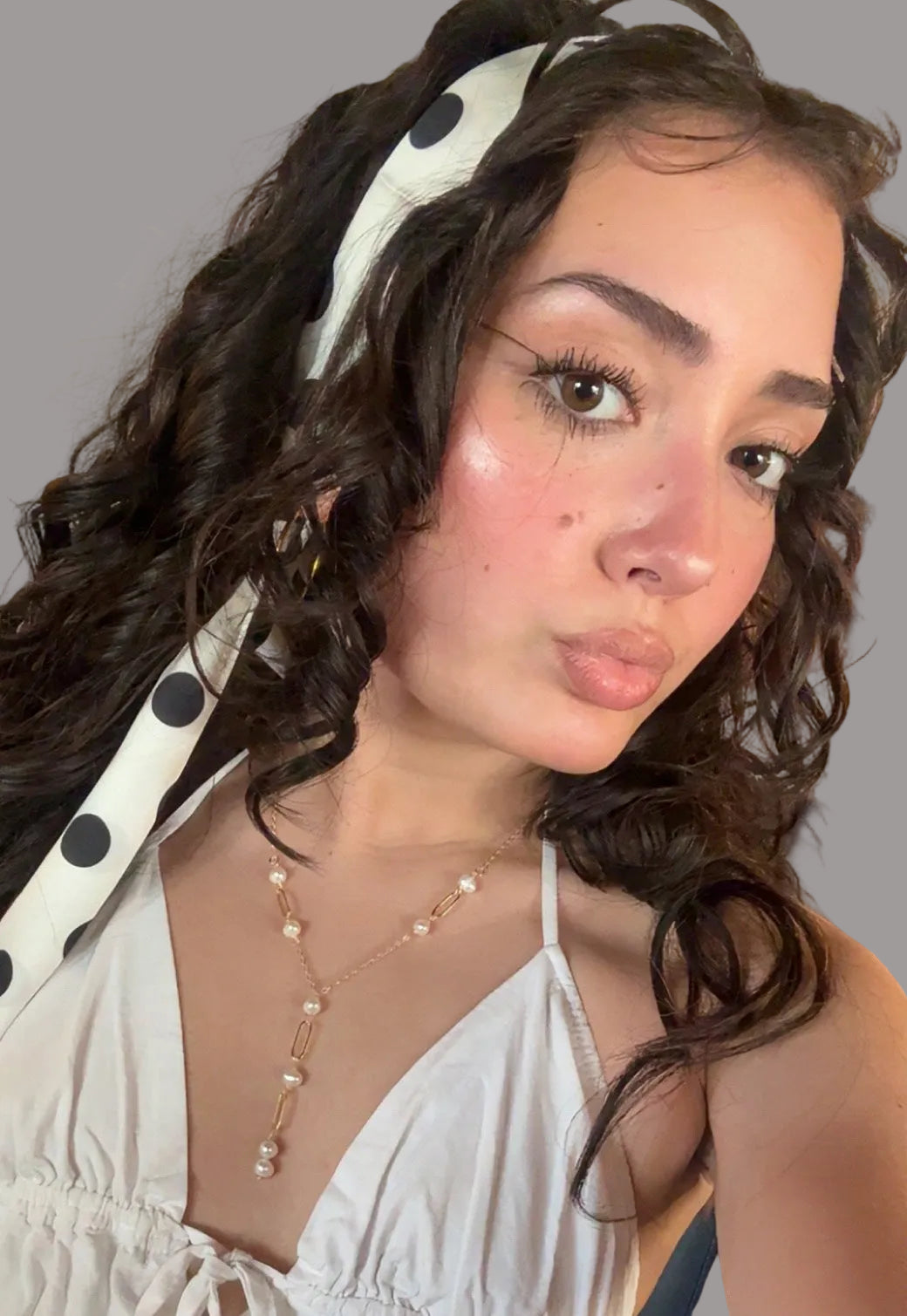 Pearly Lariat Necklace
