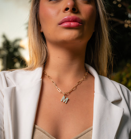 Initial Paperclip Necklace