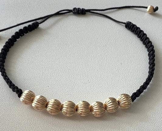 14k Gold Beaded Bracelet
