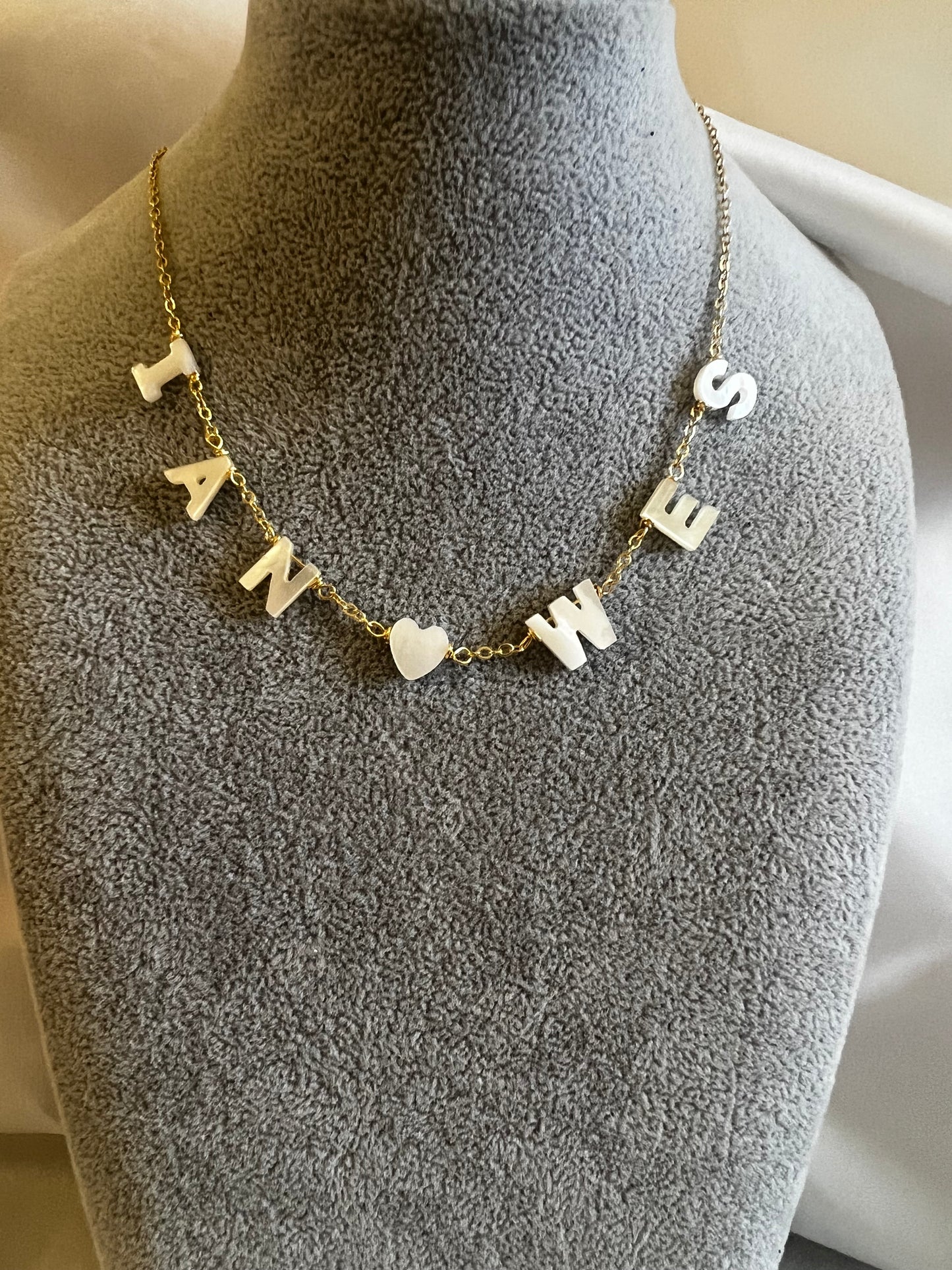 Nacre Letter Necklace