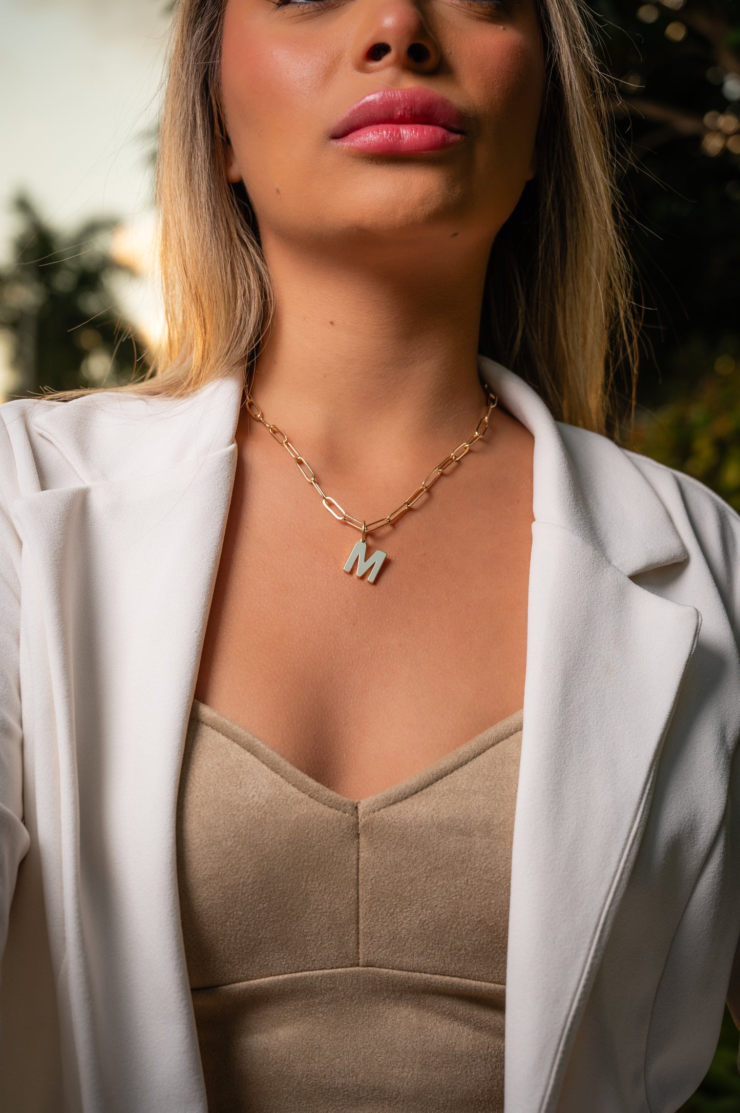 Initial Paperclip Necklace