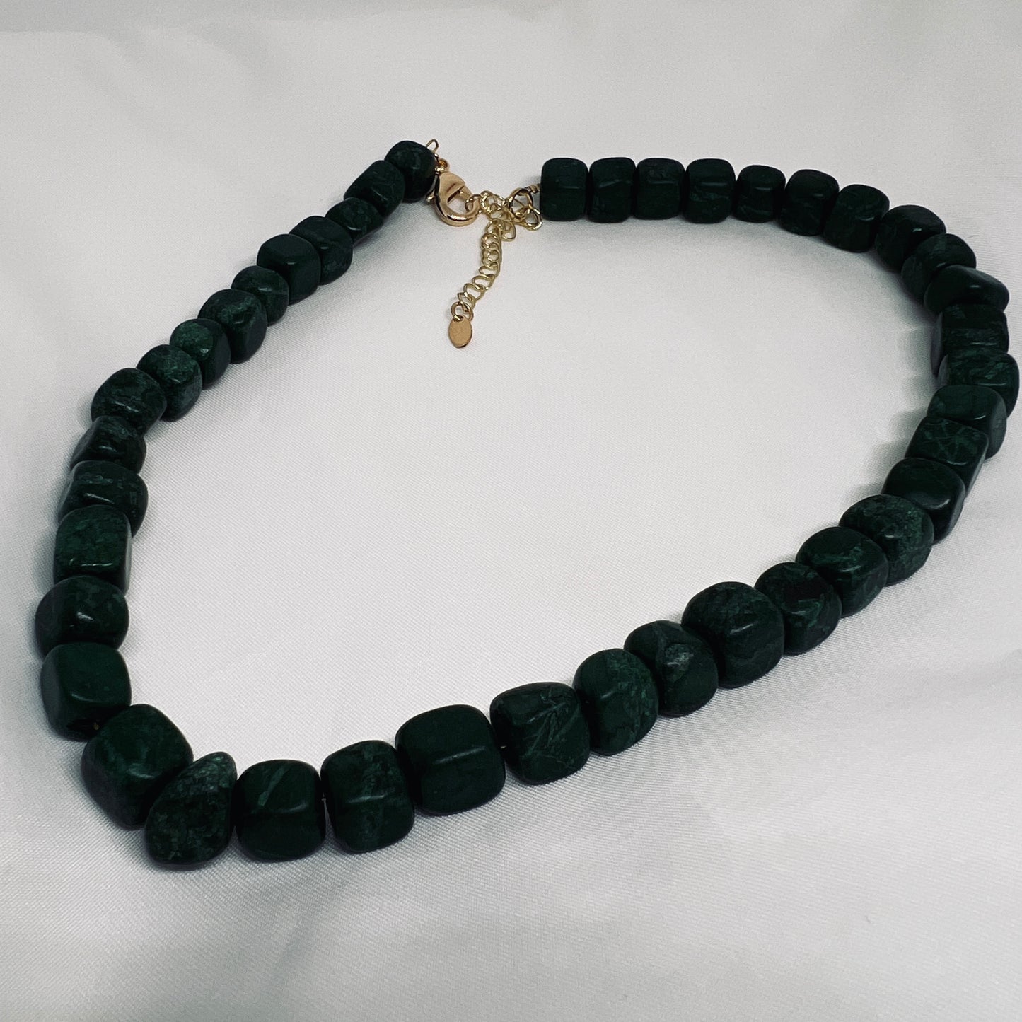 Green Agate Square Necklace
