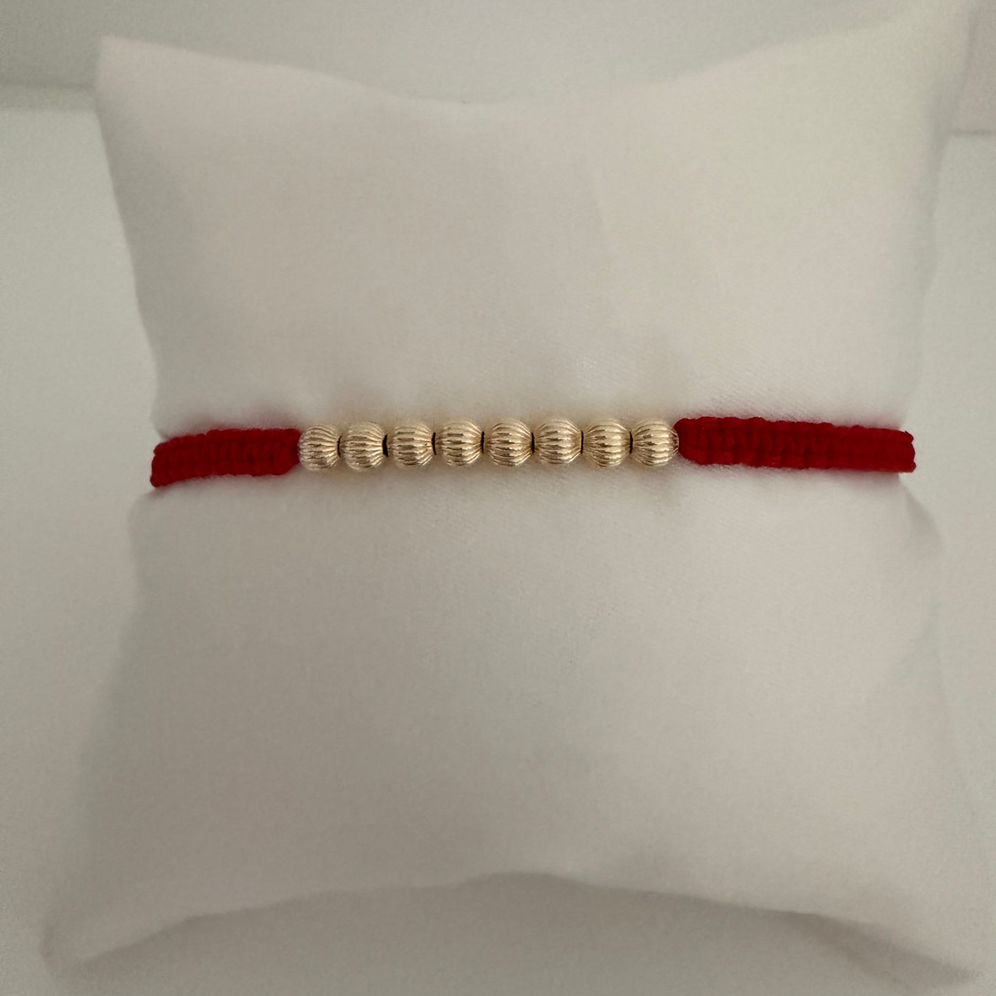 Gold Beaded Red Bracelet