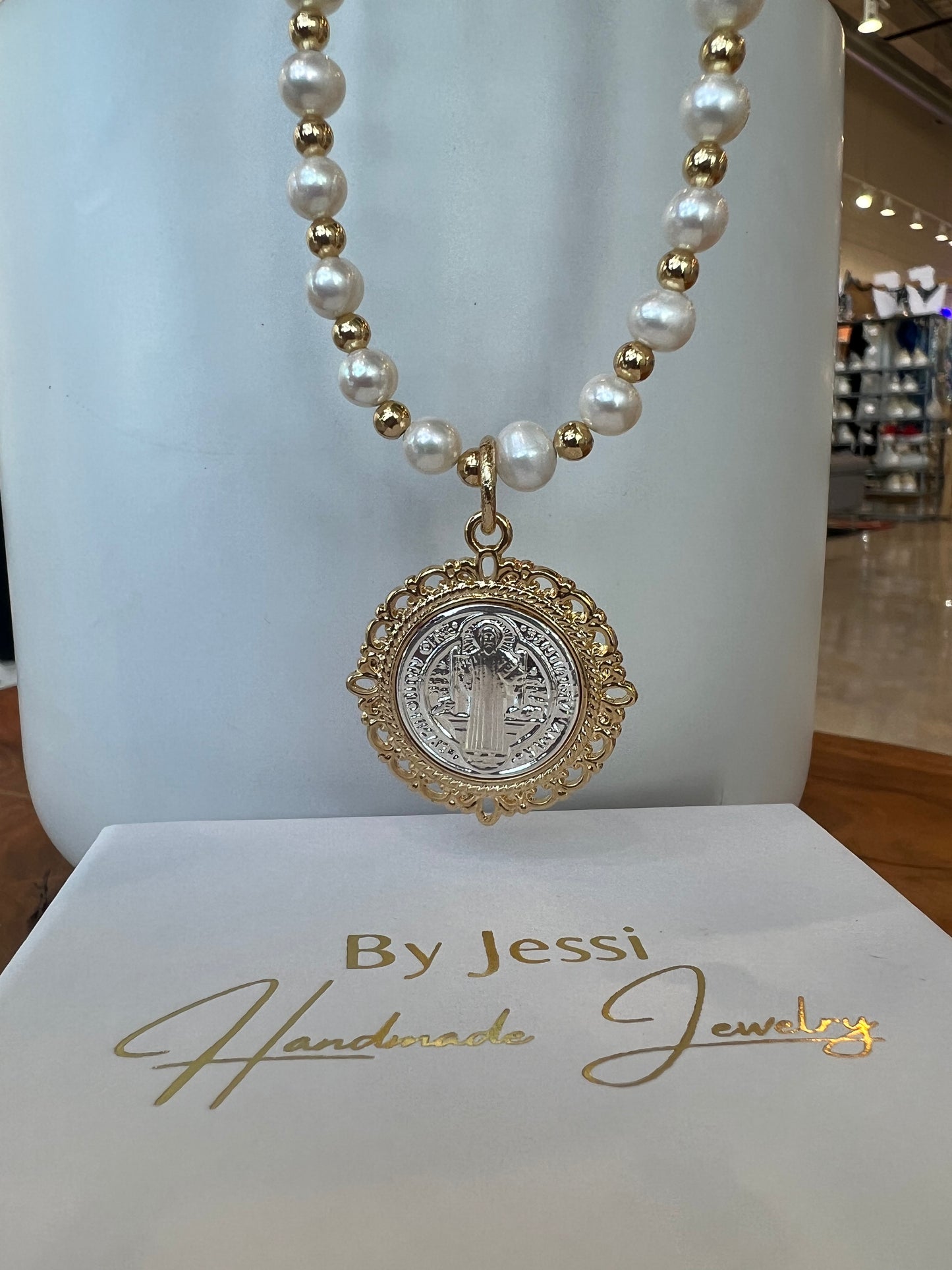 St. Benedict Freshwater Pearls Necklace