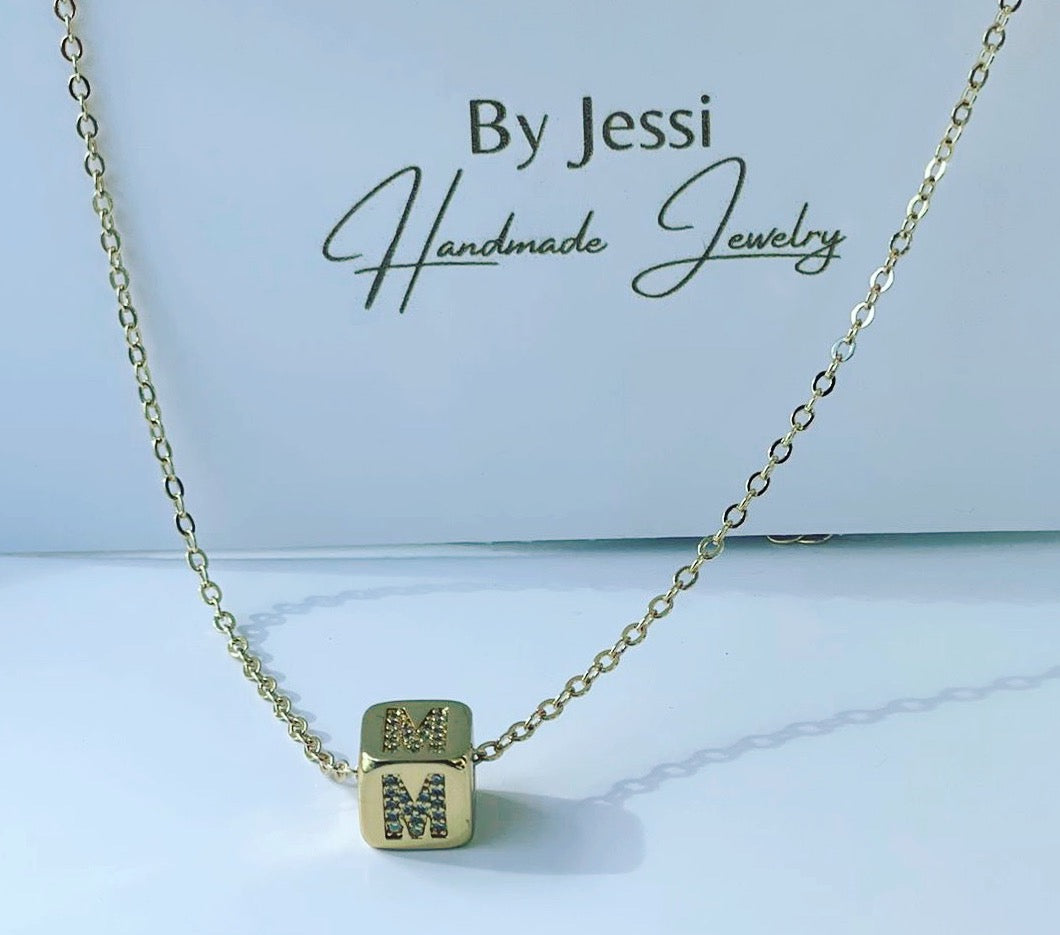 Letter Cube Necklace