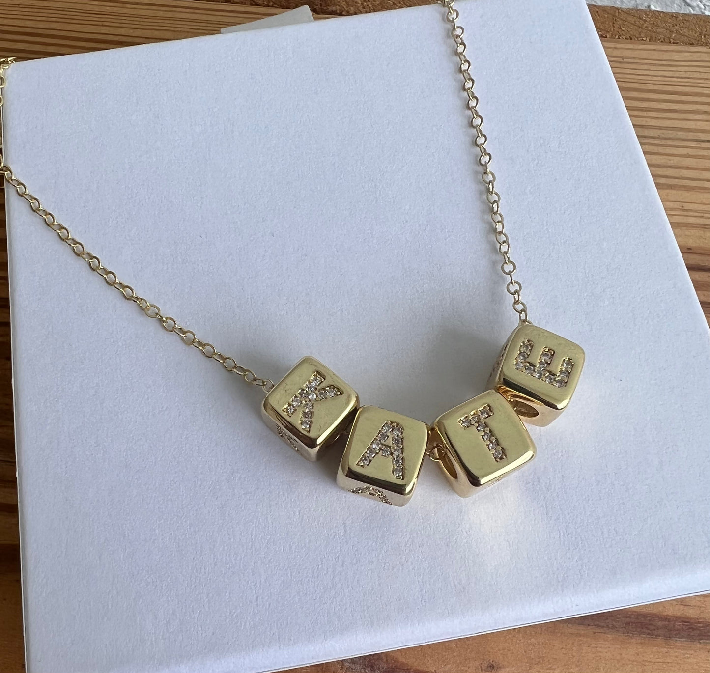 Letter Cube Necklace