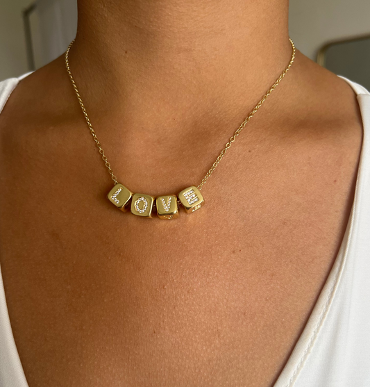 Letter Cube Necklace