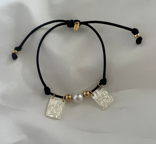 Mother of Pearl Scapular Bracelet