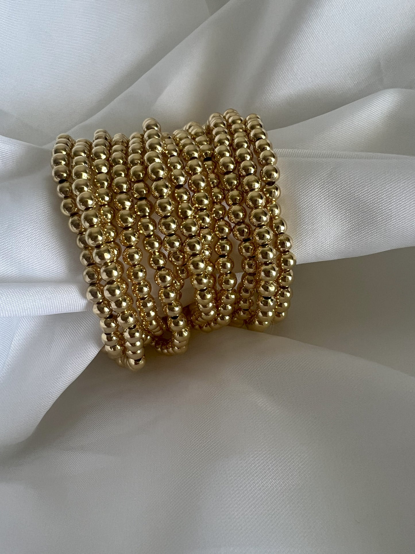 Set of 3 Gold Filled Beaded Bracelet