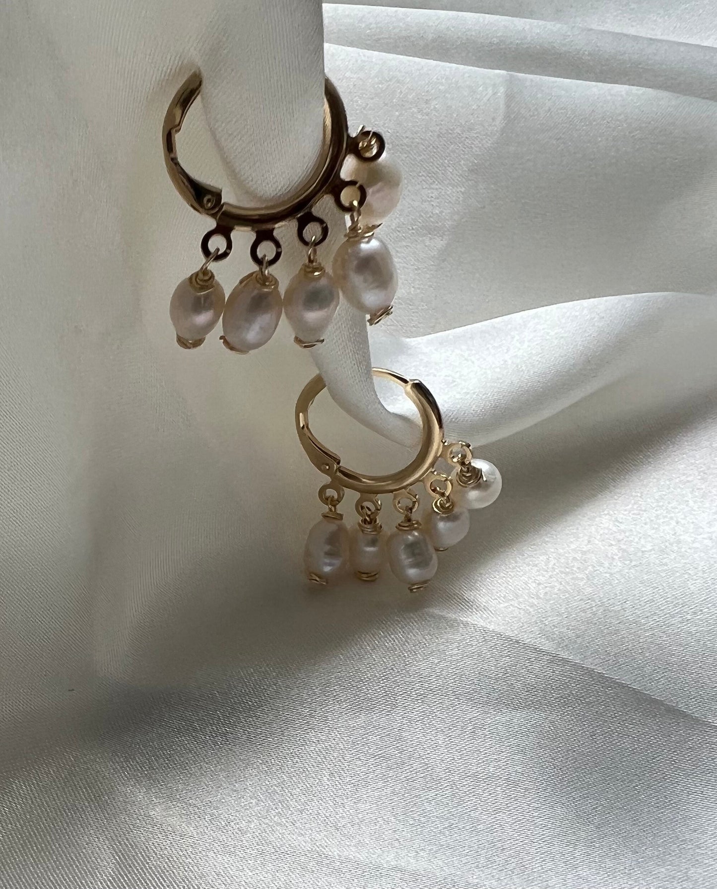 Mira Freshwater Pearls Huggies Hoops