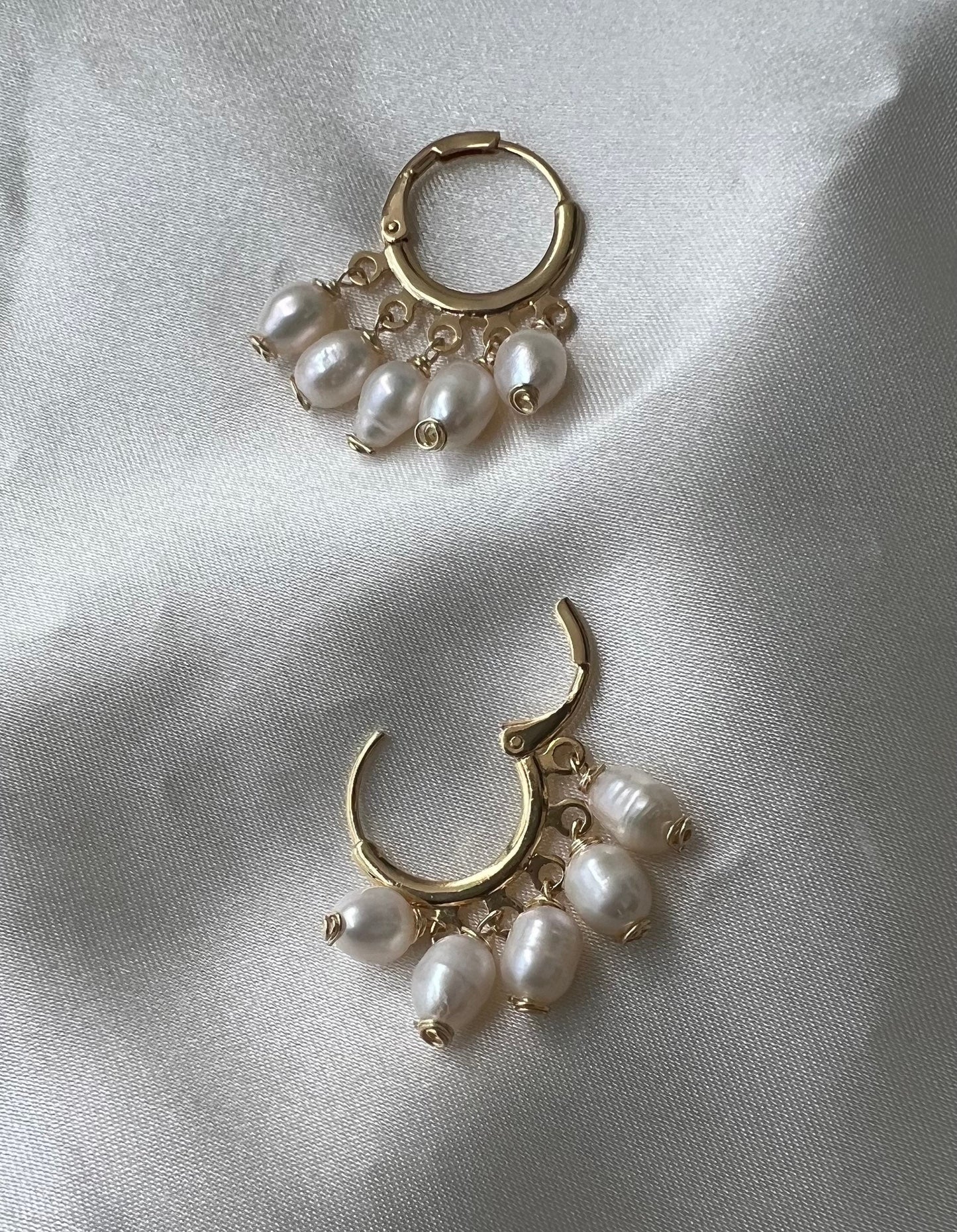 Mira Freshwater Pearls Huggies Hoops