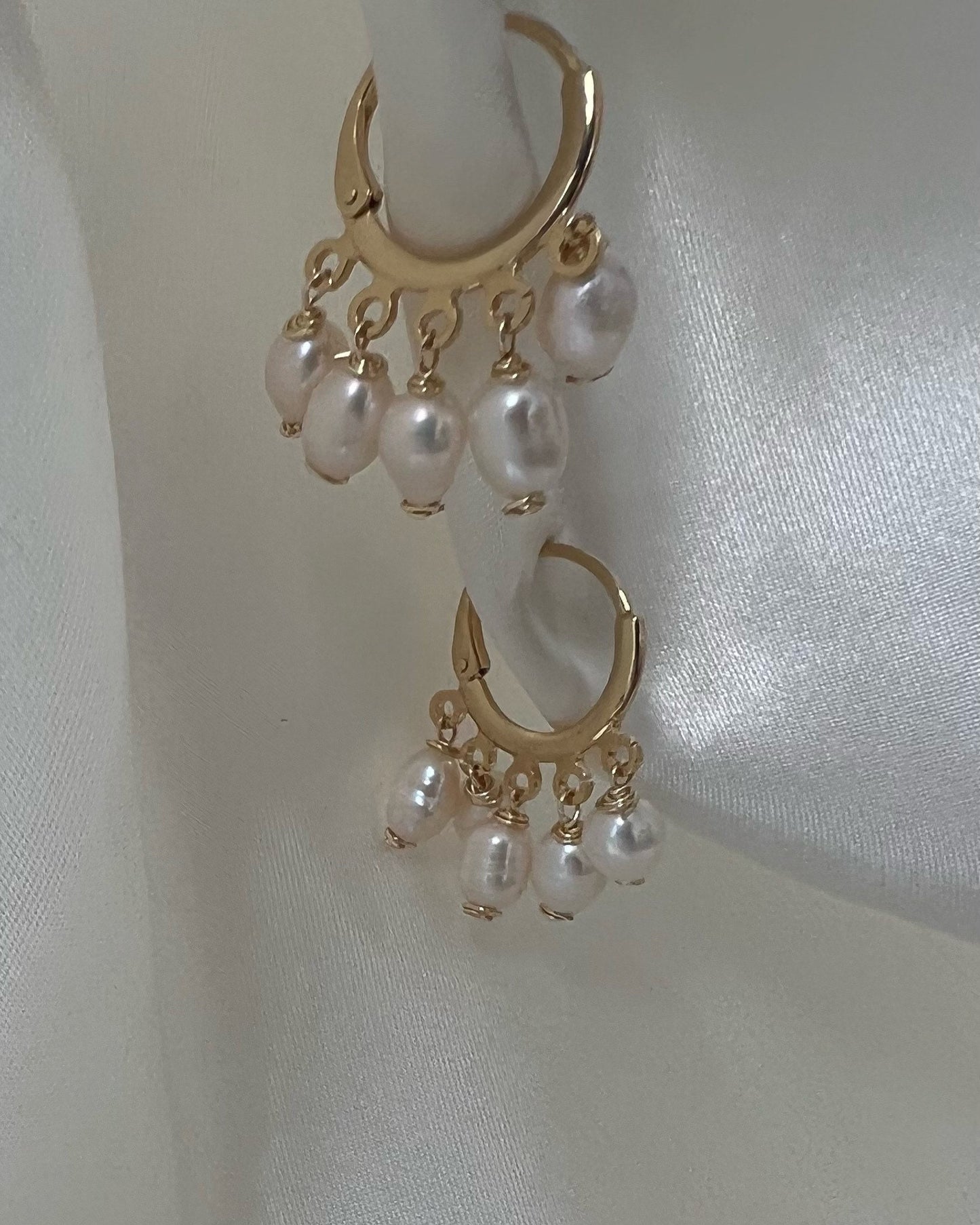 Mira Freshwater Pearls Huggies Hoops