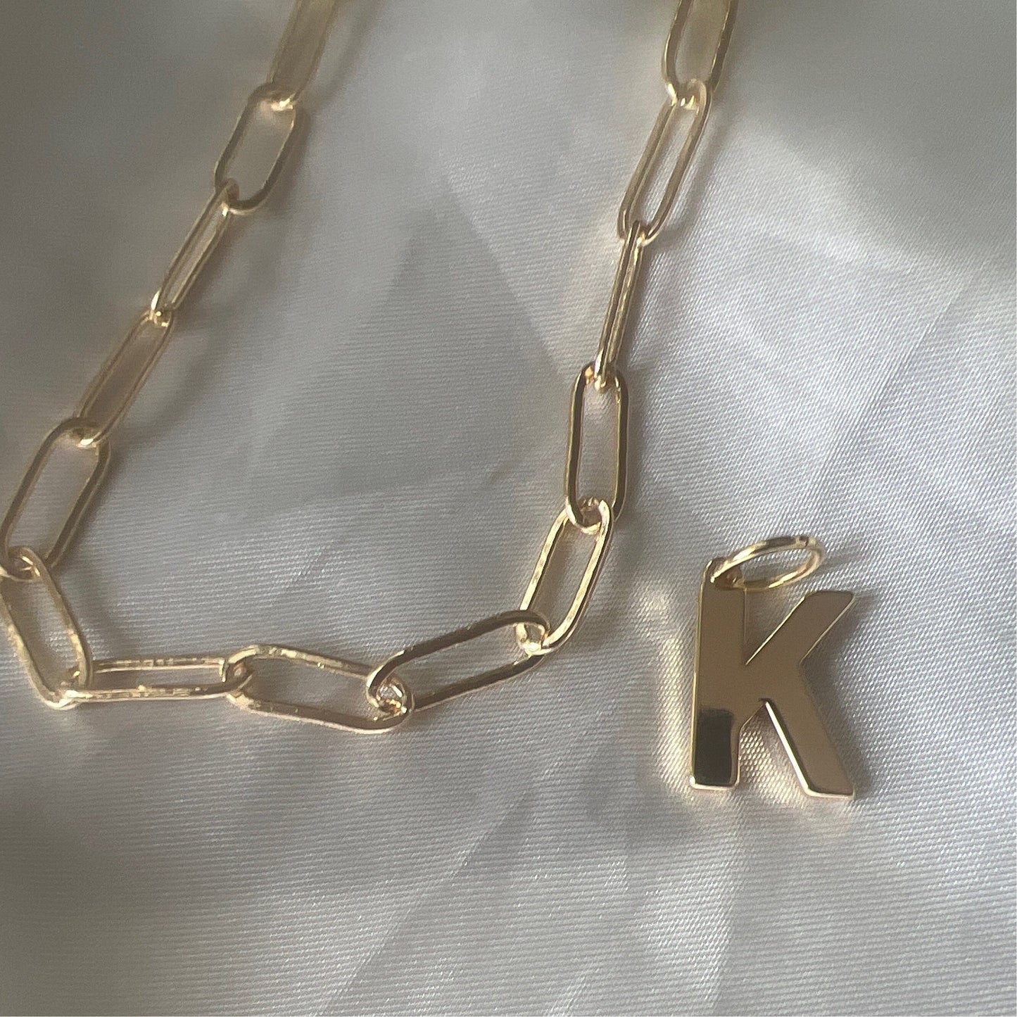 Initial Paperclip Necklace