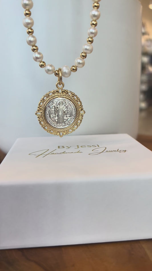 St. Benedict Freshwater Pearls Necklace