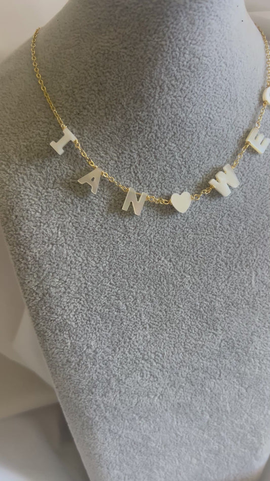 Nacre Letter Necklace